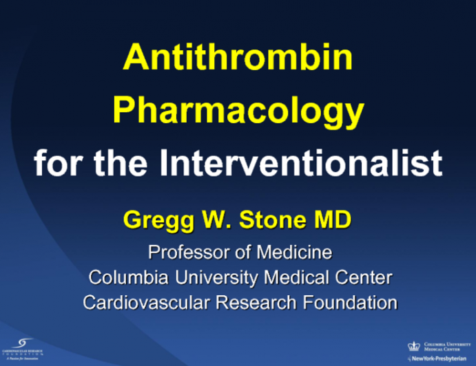 Antithrombin Pharmacology for the Interventionalist