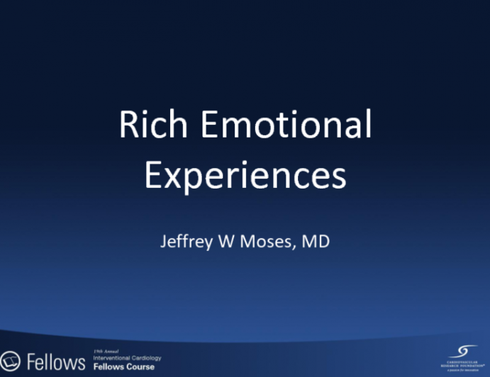 My "Richest Emotional Experiences" with Complex PCI