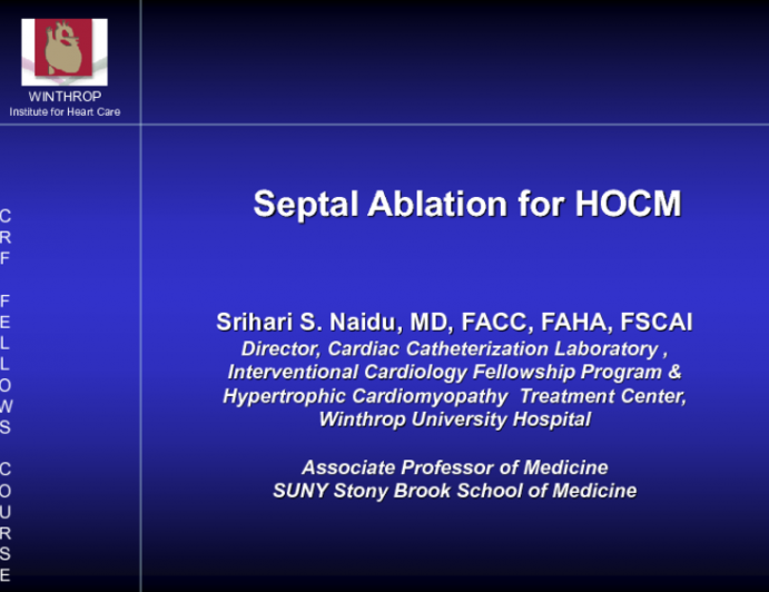 Septal Ablation for HOCM