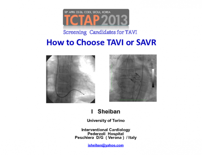 How to Choose TAVI or SAVR