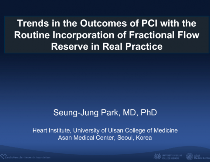 Trends in the Outcomes of PCI with the Routine Incorporation of Fractional Flow Reserve in Real Practice