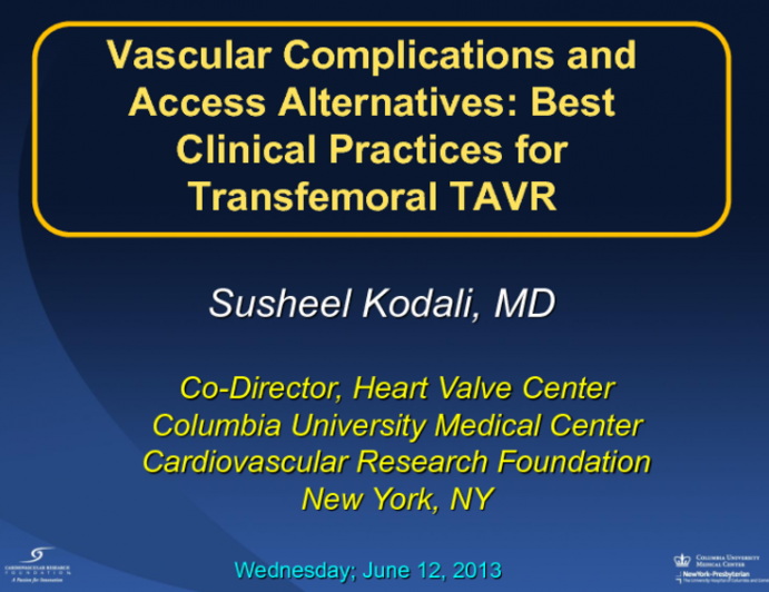 Best Clinical Practices for Transfemoral TAVR