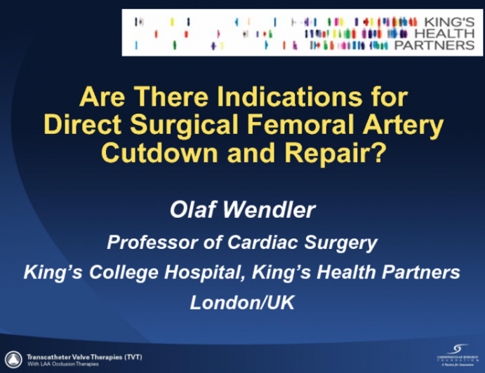 Are There Indications for Direct Surgical Femoral Artery Cutdown and Repair?