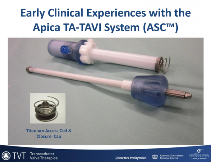 Early Clinical Experiences with the Apica TA-TAVR System