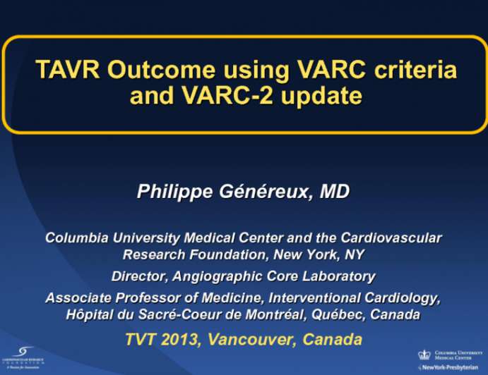 VARC 2 Updates and TAVR Clinical Outcomes Using VARC Definitions