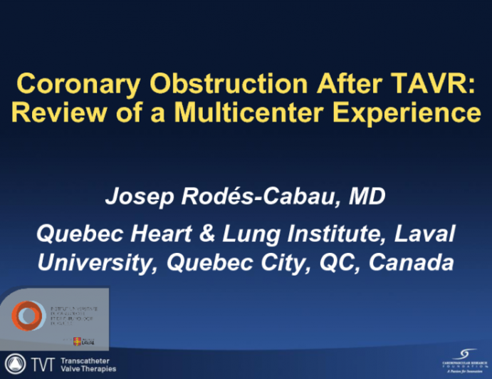 Coronary Occlusion After TAVR: Review of a Multicenter Experience