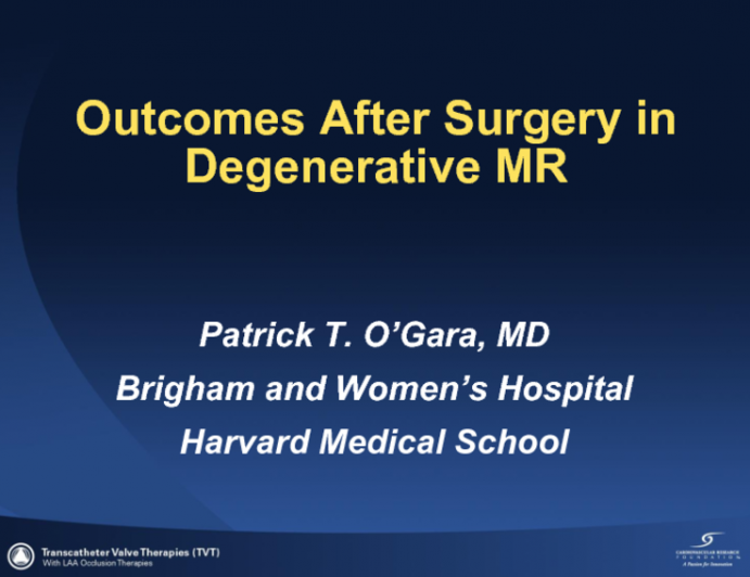 Early and Late Outcomes After Surgery in Degenerative MR: A Critical Appraisal