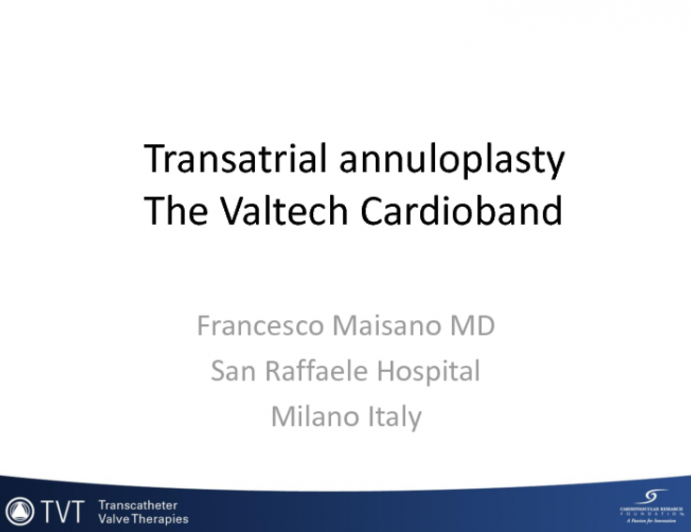 Transatrial Annuloplasty: The Valtech Cardioband