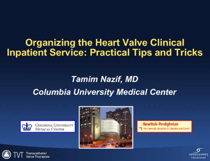 Organizing the Heart Valve Clinical In-hospital Service: Practical Tips and Lessons