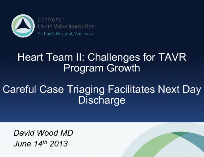 Careful Case Triaging for Next Day Discharge Following TAVR