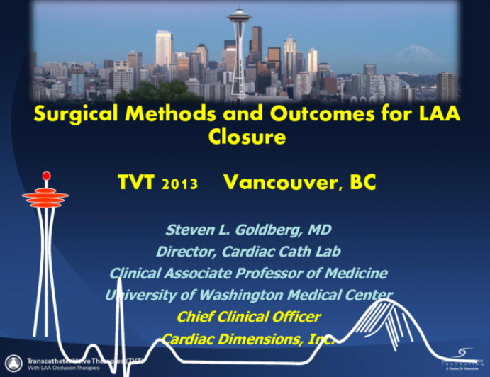 Surgical Methods and Outcomes for LAA Closure