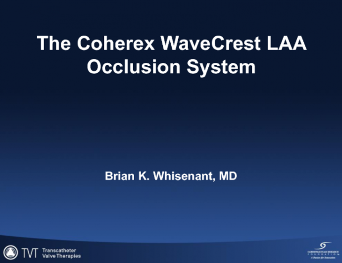 Case Presentation: Wavecrest (Coherex Medical)