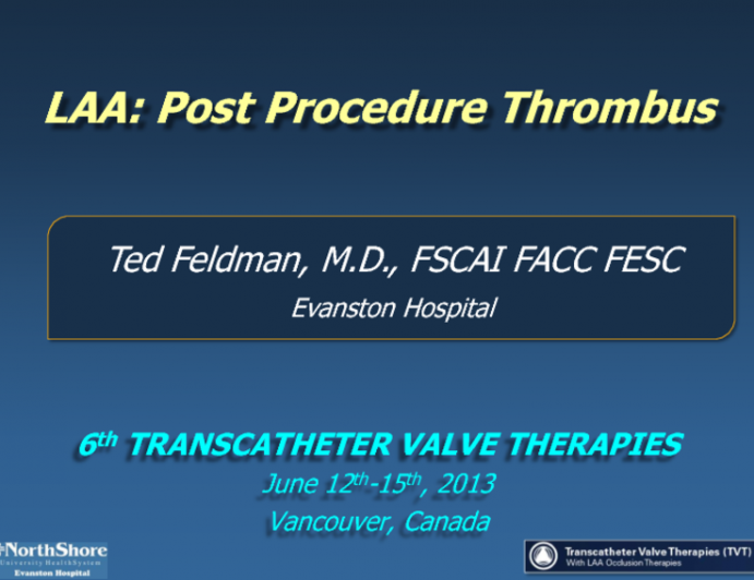 Postprocedure Thrombus