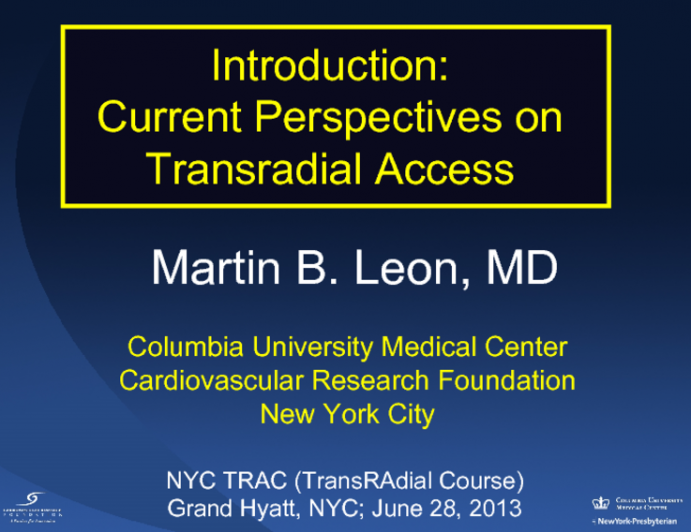 Introduction: Current Perspectives on Transradial Access
