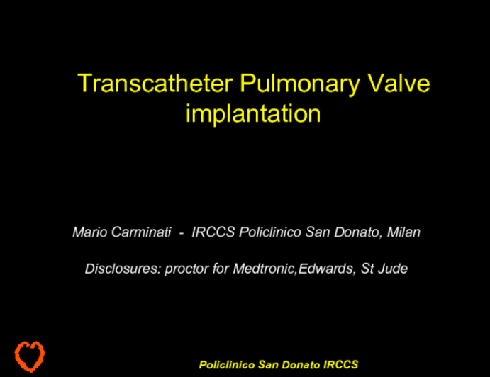 Transcatheter Pulmonary Valve Implantation