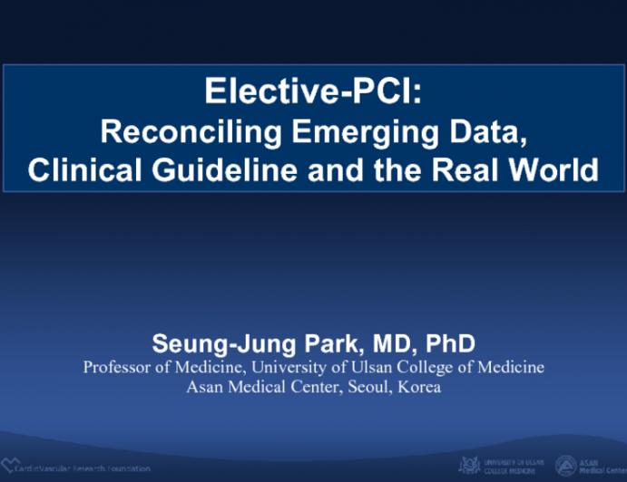 Elective-PCI: Reconciling Emerging Data, Clinical Guideline and the Real World