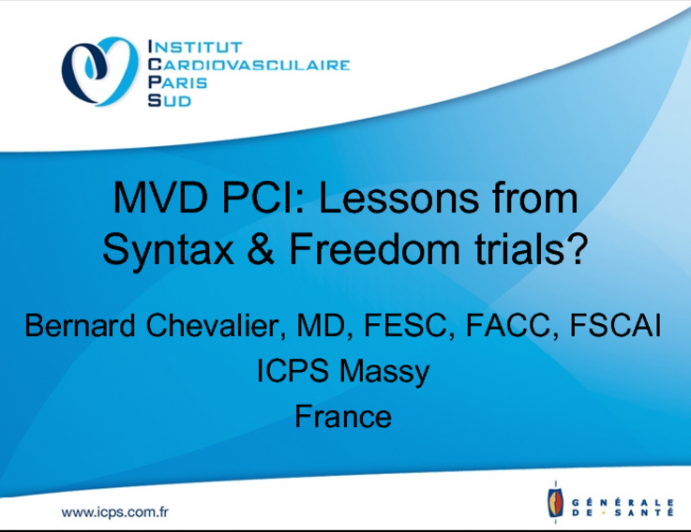 MVD PCI: Lessons from Syntax & Freedom Trials?