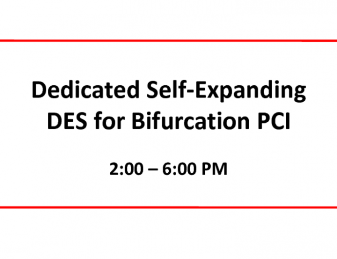 Dedicated Self-Expanding DES for Bifurcation PCI