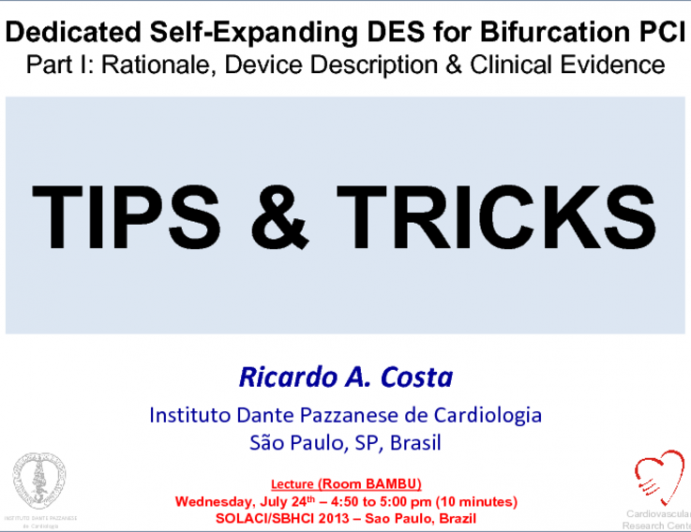 Dedicated Self-Expanding DES for Bifurcation PCI Part I: Rationale, Device Description & Clinical Evidence