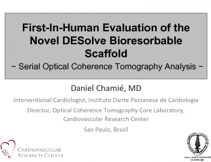 First-In-Human Evaluation of the Novel DESolve Bioresorbable Scaffold