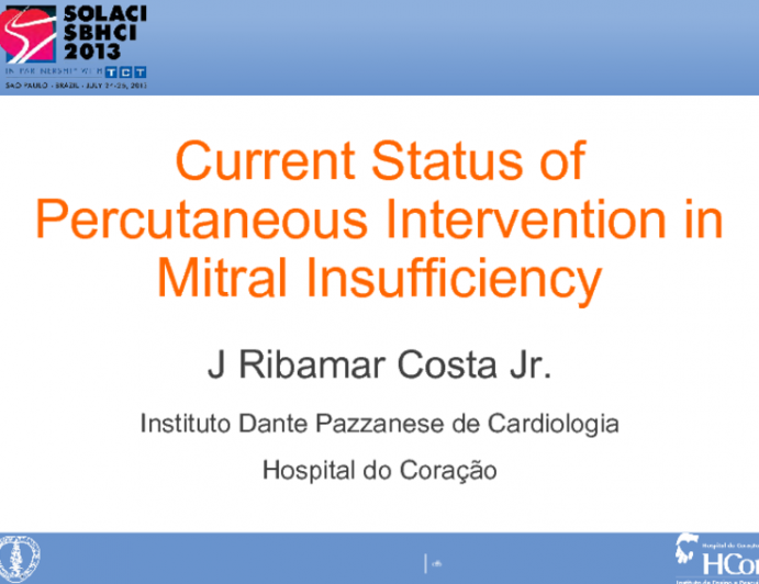 Current Status of Percutaneous Intervention in Mitral Insufficiency