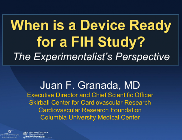 When is a Device Ready for a FIH Study?