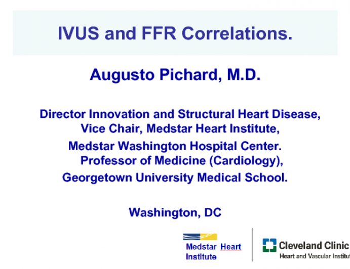 IVUS and FFR Correlations