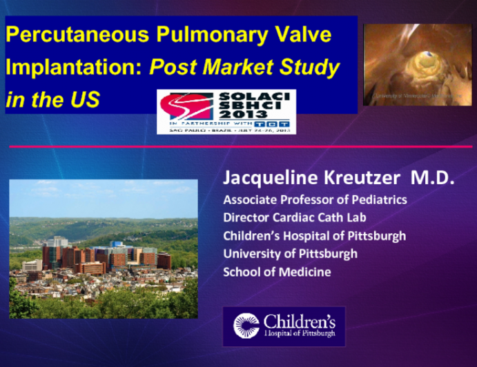 Percutaneous Pulmonary Valve Implantation: Post Market Study in the US