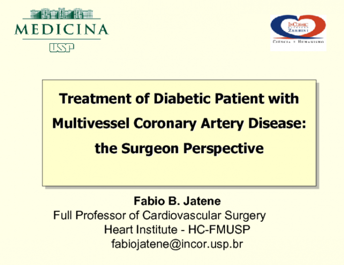 Treatment of Diabetic Patient with Multivessel Coronary Artery Disease: The Surgeon Perspective