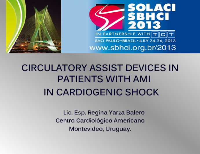 Circulatory Assist Devices in Patients with AMI in Cardiogenic Shock