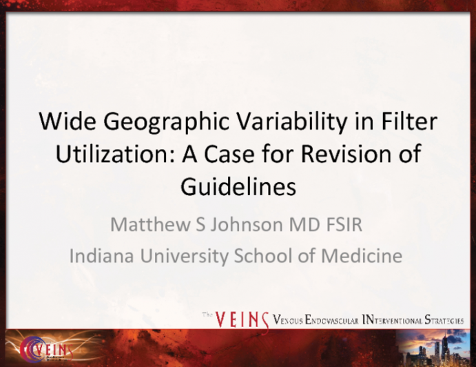 Wide Geographic Variability in Filter Utilization: A Case for Revision of Guidelines