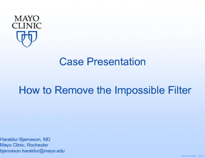 Case Presentation: How to Remove the Impossible Filter