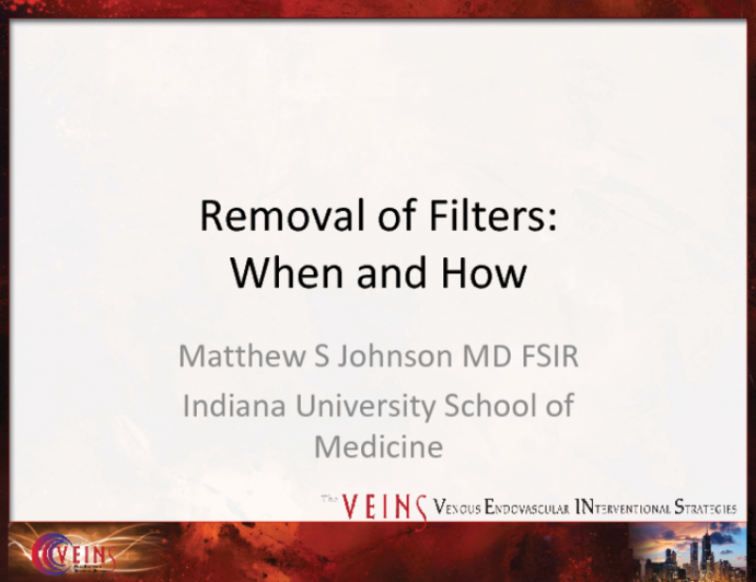 Removal of Filters: When and How