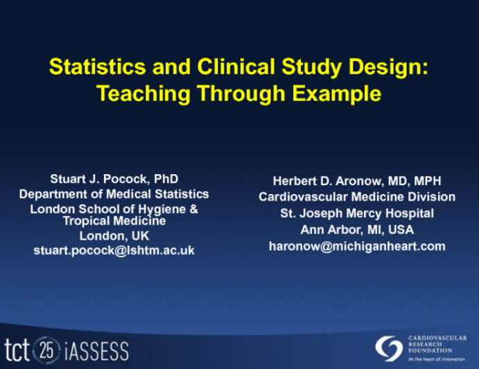Statistics and Clinical Study Design: Teaching Through Example