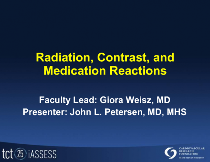 Complications Related to Contrast, Medication and Radiation Exposure