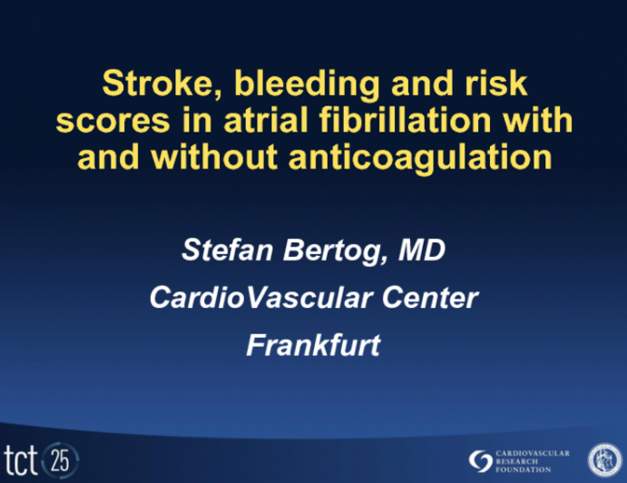 Stroke, Bleeding and Risk Scores in Atrial Fibrillation (with and without Anticoagulation)