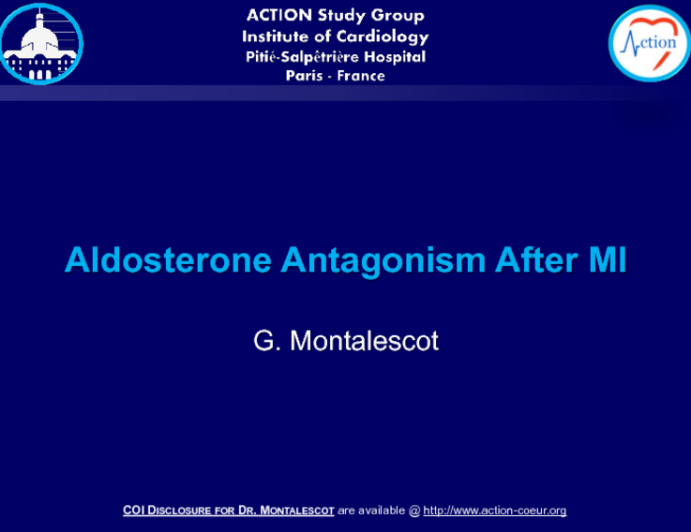 Aldosterone Antagonism After MI