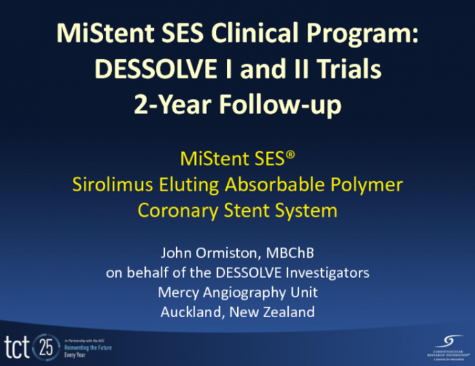 MiStent: 2-year Randomized Trial Results from a Sirolimus-eluting Stent with a Bioabsorbable Coating