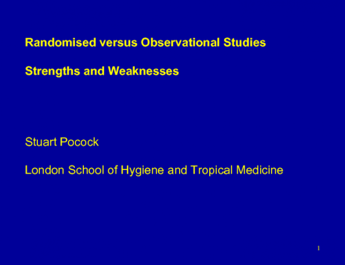 Randomized vs. Observational Studies: Strengths and Weaknesses