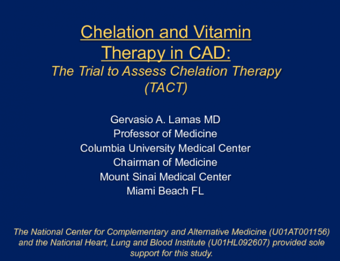 Chelation Therapy and High Dose Vitamin Therapy: Results and Perspectives on the Controversy