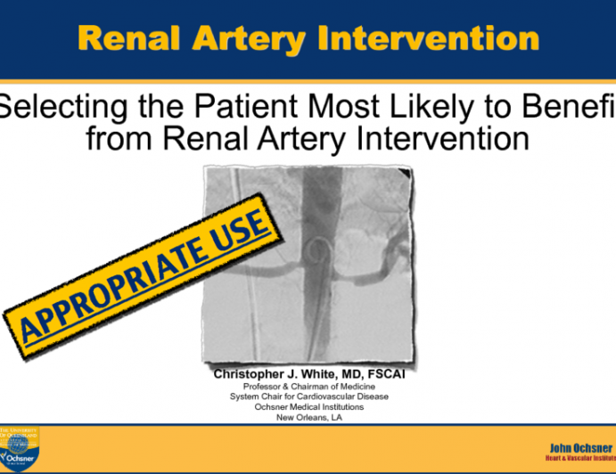 Selecting the Patient Most Likely to Benefit from Renal Artery Intervention