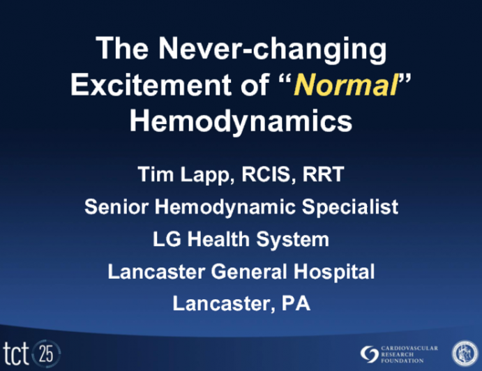 Hemodynamics of the Normal Heart from the Technologist's Perspective