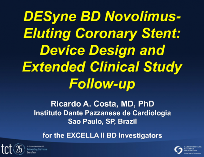 DESyneBD Novolimus-Eluting Coronary Stent: Device Design and Extended Clinical Study Follow-up