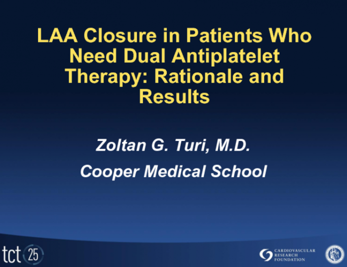 LAA Closure in Patients Who Need Dual Antiplatelet Therapy: Rationale and Results