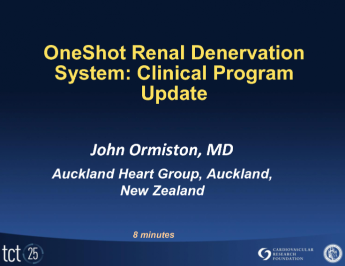 Device and Clinical Trial Update: OneShot (Covidien)