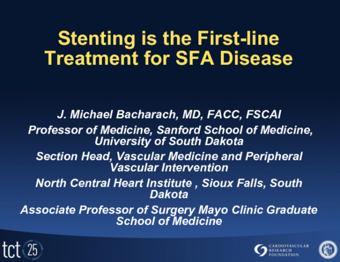 Stenting Is the First-line Treatment for SFA Disease!