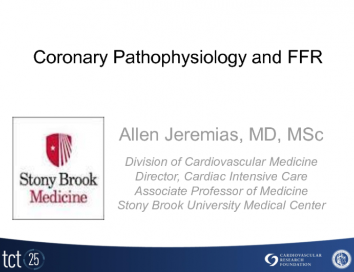 Coronary Pathophysiology and FFR