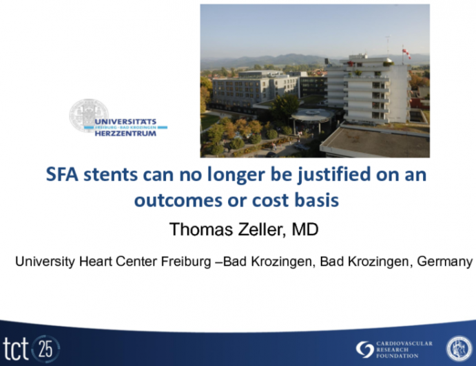 SFA Stents Can No Longer Be Justified on an Outcomes or Cost Basis!