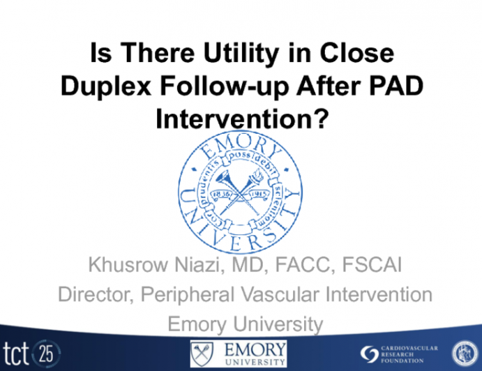 Is There Utility in Close Duplex Follow-up After PAD Intervention?