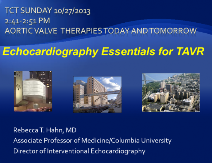 Echocardiography Essentials for TAVR